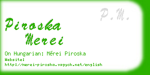 piroska merei business card