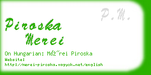 piroska merei business card